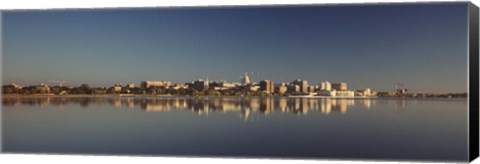 Framed USA, Wisconsin, Madison, Lake Monona, City on a waterfront Print