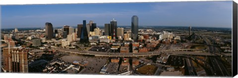 Framed Aerial view of a city, Dallas, Texas, USA Print