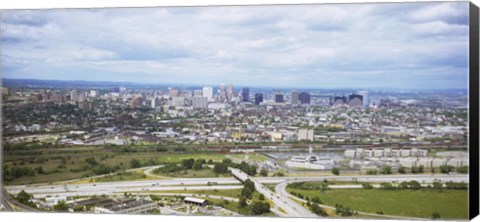 Framed Aerial view of a city, Newark, New Jersey, USA Print