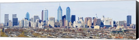 Framed Philadelphia skyline, Pennsylvania, USA Print