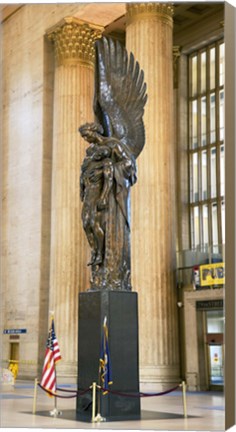 Framed War memorial at a railroad station, 30th Street Station, Philadelphia, Pennsylvania, USA Print