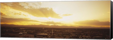 Framed Clouds over a city, Denver, Colorado, USA Print