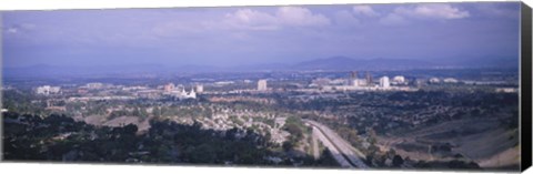 Framed High angle view of a temple in a city, Mormon Temple, La Jolla, San Diego, California, USA Print