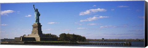 Framed Statue viewed through a ferry, Statue of Liberty, Liberty State Park, Liberty Island, New York City, New York State, USA Print