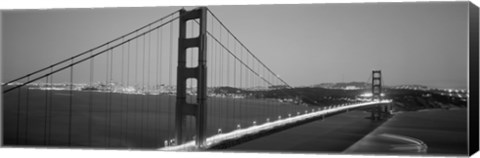 Framed Golden Gate Bridge (black and white), San Francisco, California Print