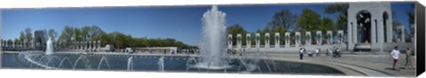 Framed Fountain in a war memorial, National World War II Memorial, Washington DC, USA Print