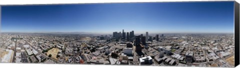 Framed 360 degree view of a city, City Of Los Angeles, Los Angeles County, California, USA Print