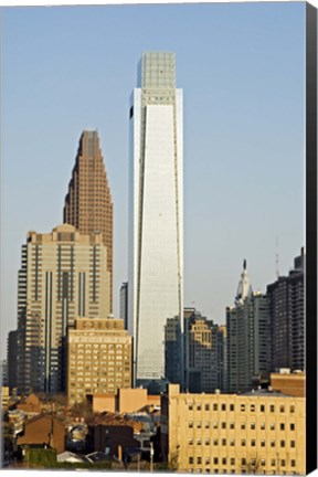 Framed Comcast Center, City Hall, William Penn Statue, Center City, Philadelphia, Philadelphia County, Pennsylvania, USA Print