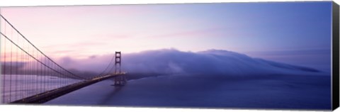 Framed Bridge across the sea, Golden Gate Bridge, San Francisco, California, USA Print