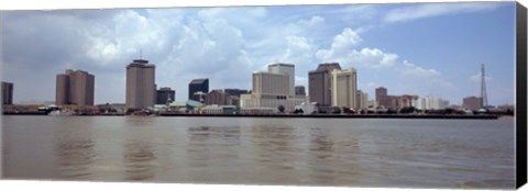 Framed Buildings viewed from the deck of Algiers ferry, New Orleans, Louisiana Print