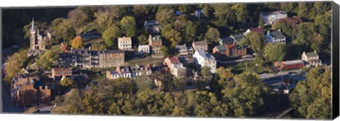 Framed Buildings in a town, Harpers Ferry, Jefferson County, West Virginia, USA Print