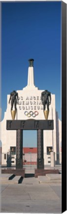 Framed Entrance of a stadium, Los Angeles Memorial Coliseum, Los Angeles, California, USA Print