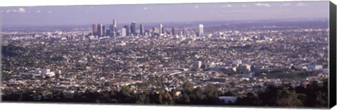 Framed Aerial View of Los Angeles from a Distance Print