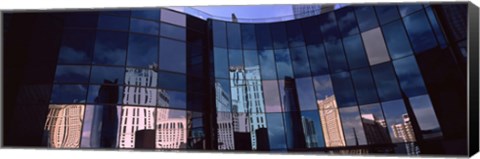 Framed Reflection of skyscrapers in the glasses of a building, Citycenter, The Strip, Las Vegas, Nevada, USA Print