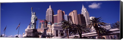 Framed Low angle view of a hotel, New York New York Hotel, Las Vegas, Nevada Print