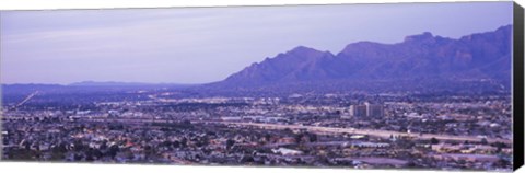 Framed Tuscon, Arizona with Mountains Print