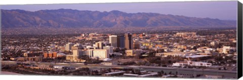 Framed Aerial View of Tucson, Arizona, USA 2010 Print