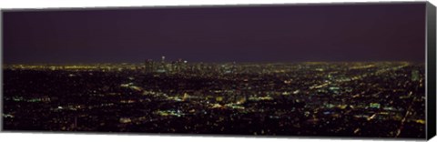 Framed High angle view of a cityscape, Los Angeles, California, USA Print