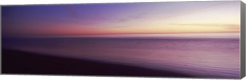 Framed Ocean at sunset, Los Angeles County, California, USA Print