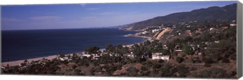 Framed High angle view of an ocean, Malibu Beach, Malibu, Los Angeles County, California, USA Print