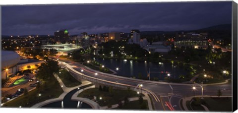 Framed High angle view of a city, Big Spring Park, Huntsville, Madison County, Alabama, USA Print