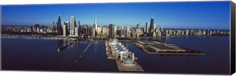 Framed Pier on a lake, Navy Pier, Chicago, Cook County, Illinois, USA 2011 Print