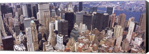 Framed Aerial view of midtown Manhattan, New York City, New York State, USA Print