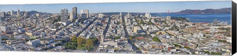 Framed High angle view of San Francisco, California Print