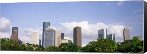 Framed Wedge Tower, ExxonMobil Building, Chevron Building, Houston, Texas (horizontal) Print