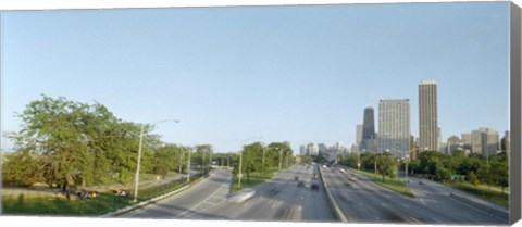 Framed Skyscrapers in a city, Lake Shore Drive, Chicago, Cook County, Illinois, USA Print