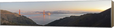 Framed Goden Gate Bridge view from Hawk Hill, San Francisco, Califorina Print