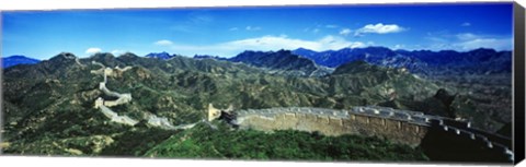 Framed Fortified wall on a mountain, Great Wall Of China, Beijing, China Print