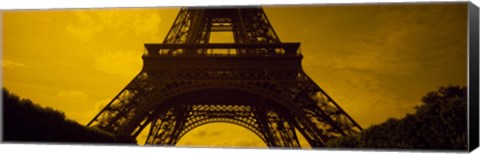 Framed Low angle view of a tower, Eiffel Tower, Champ De Mars, Paris, Ile-De-France, France Print