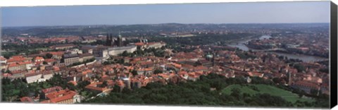 Framed Aerial view of a cityscape, Prague, Czech Republic Print