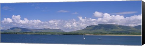 Framed High angle view of a sailboat, Donegal Bay, Republic of Ireland Print