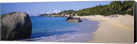 Framed Boulders On The Beach, The Baths, Virgin Gorda, British Virgin Islands Print