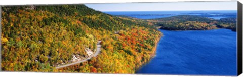 Framed Mount Jordan Pond, Acadia National Park, Maine, USA Print