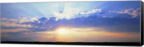 Framed Sunrise Stelle IL USA Print