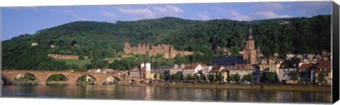 Framed Germany, Heidelberg, Neckar River Print