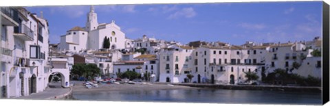 Framed Buildings On The Waterfront, Cadaques, Costa Brava, Spain Print