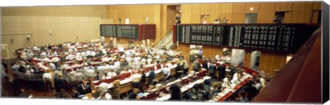 Framed Computerized trading floor at Frankfort, Germany Print