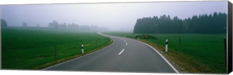 Framed Country Road With Fog, Near Vies, Germany Print