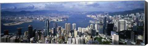 Framed Hong Kong with Cloudy Sky, China Print