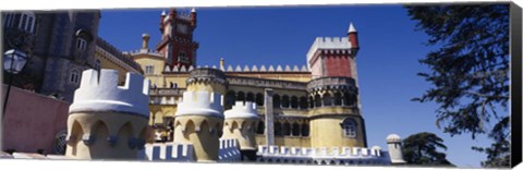 Framed Palace in a city, Palacio Nacional Da Pena, Sintra, Lisbon, Portugal Print