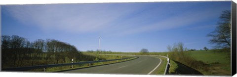 Framed Empty road passing through a landscape, Freisen, Germany Print