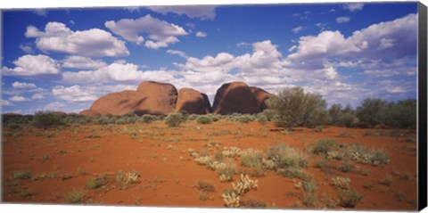 Framed Rock formations on a landscape, Olgas, Northern Territory, Australia Print