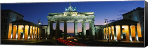 Framed Low angle view of a gate, Brandenburg Gate, Berlin, Germany Print