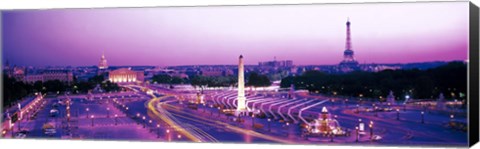 Framed Dusk Place de la Concorde Paris France Print