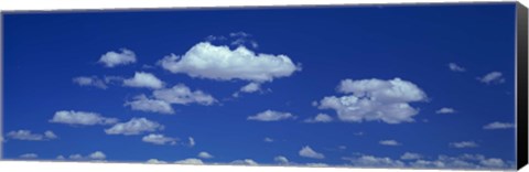 Framed Clouds against a deep blue sky Print