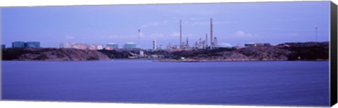 Framed Oil refinery at the coast, Lysekil, Bohuslan, Sweden Print